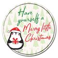 Signmission Corrugated Plastic Sign With Stakes 24in Circular-Merry Little Christmas C-24-CIR-WS-Merry little Christmas